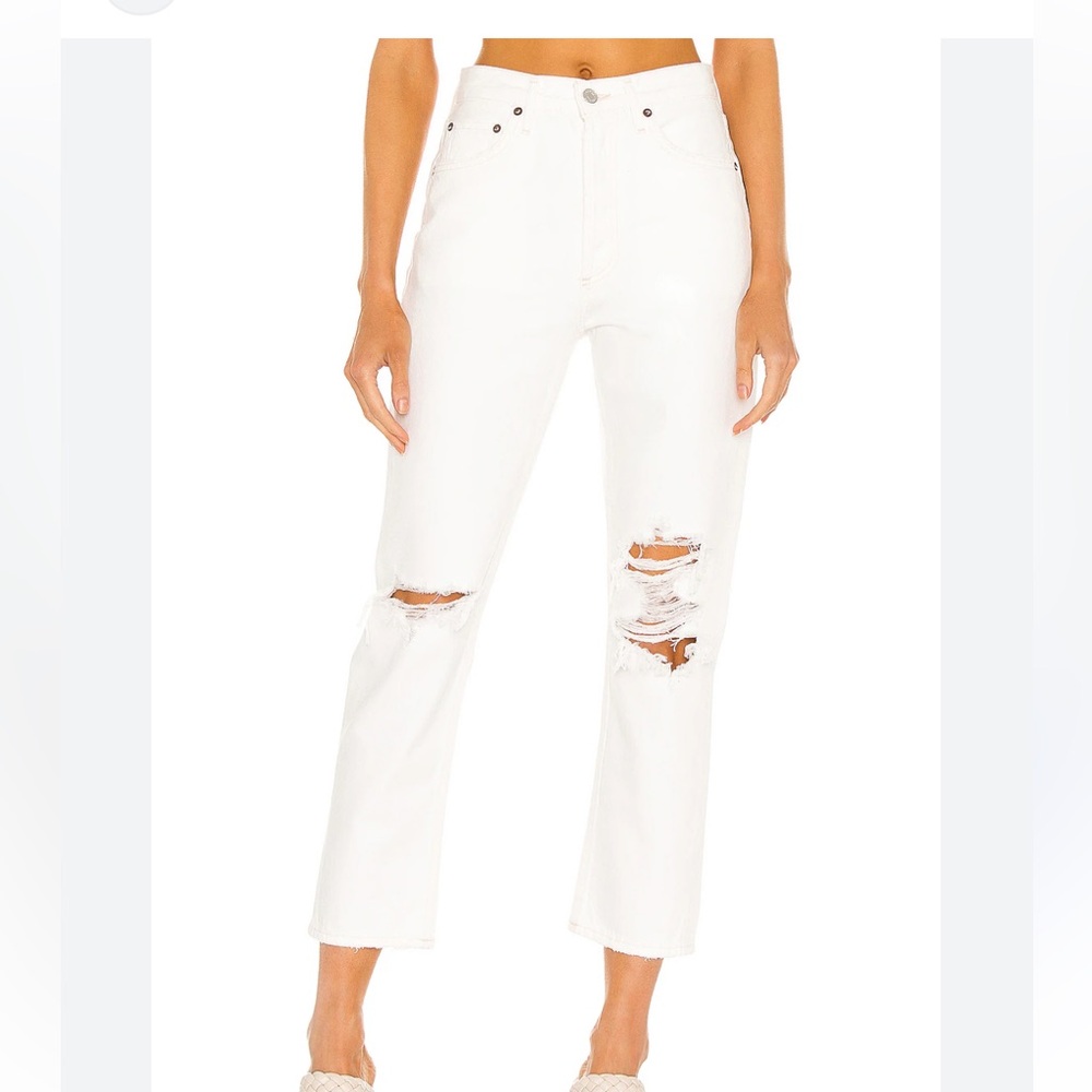 8hrs Sale! AGOLDE Riley Crop Distressed Jean size 27
